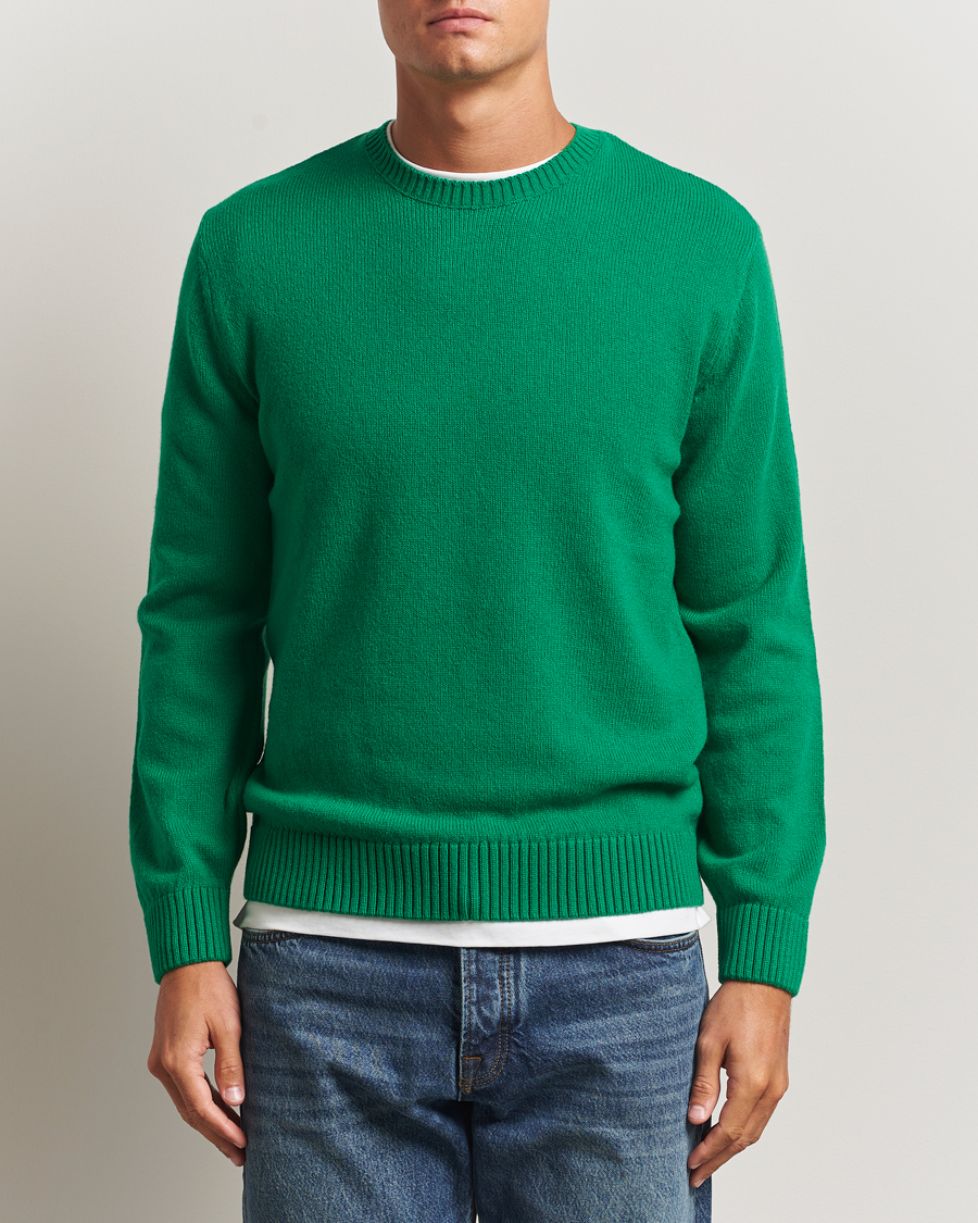Men | Sweaters & Knitwear | Colorful Standard | Classic Merino Wool Crew Neck Kelly Green