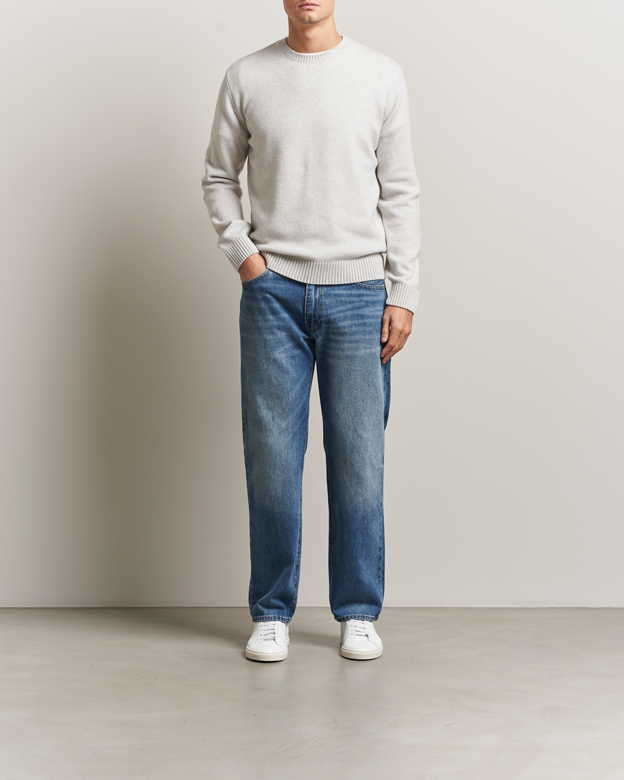 Men | Sweaters & Knitwear | Colorful Standard | Classic Merino Wool Crew Neck Snow Melange