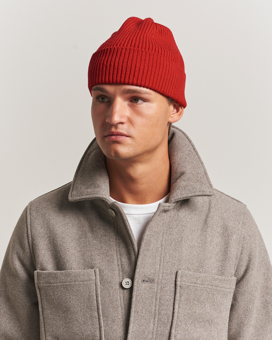 Men | Beanies | Colorful Standard | Merino Wool Beanie Scarlet Red