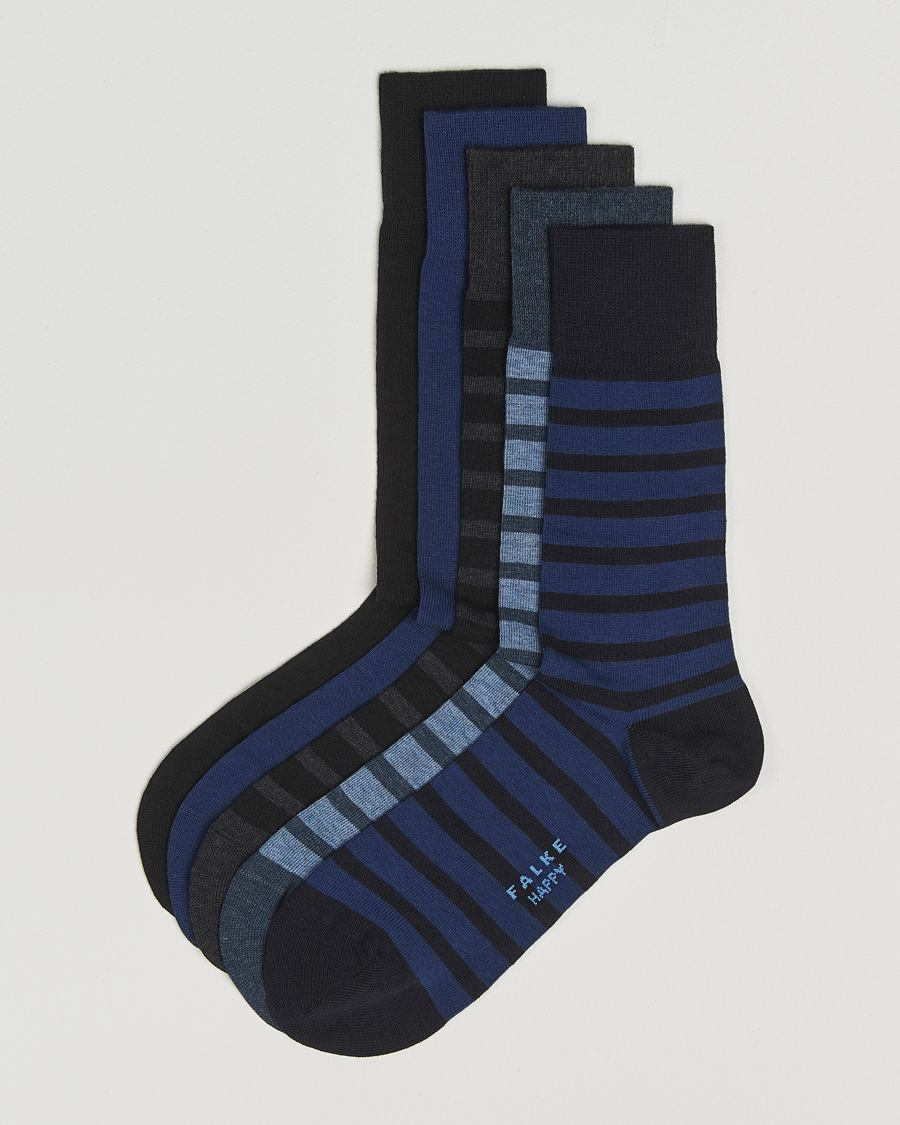 Men | Underwear & Socks | Falke | Happy 5-Pack Cotton Socks Multi