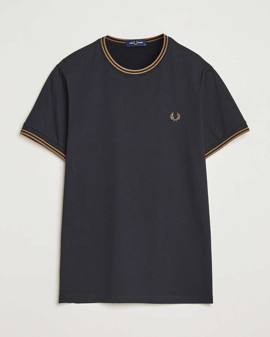 Men | T-Shirts | Fred Perry | Twin Tipped T-Shirt Black