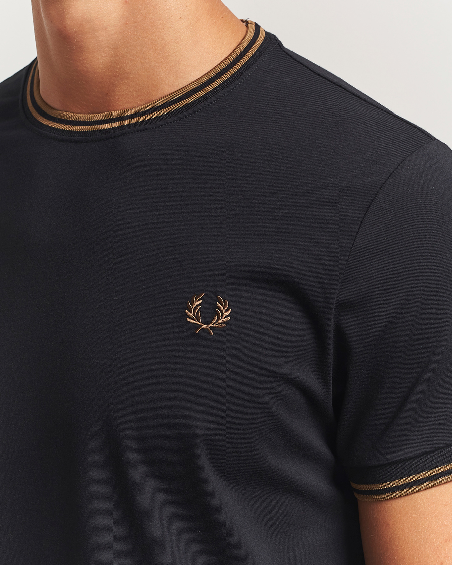 Men | T-Shirts | Fred Perry | Twin Tipped T-Shirt Black