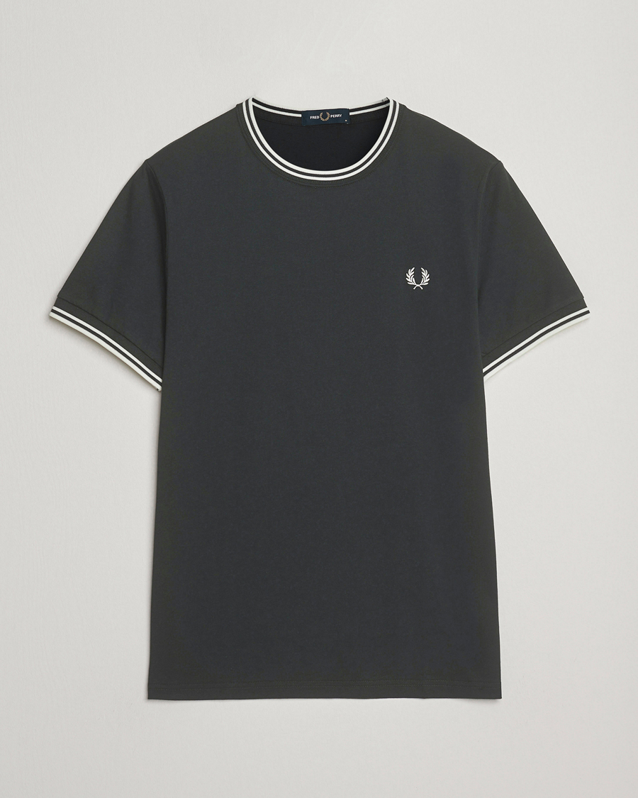 Men | T-Shirts | Fred Perry | Twin Tipped T-Shirt Night Green