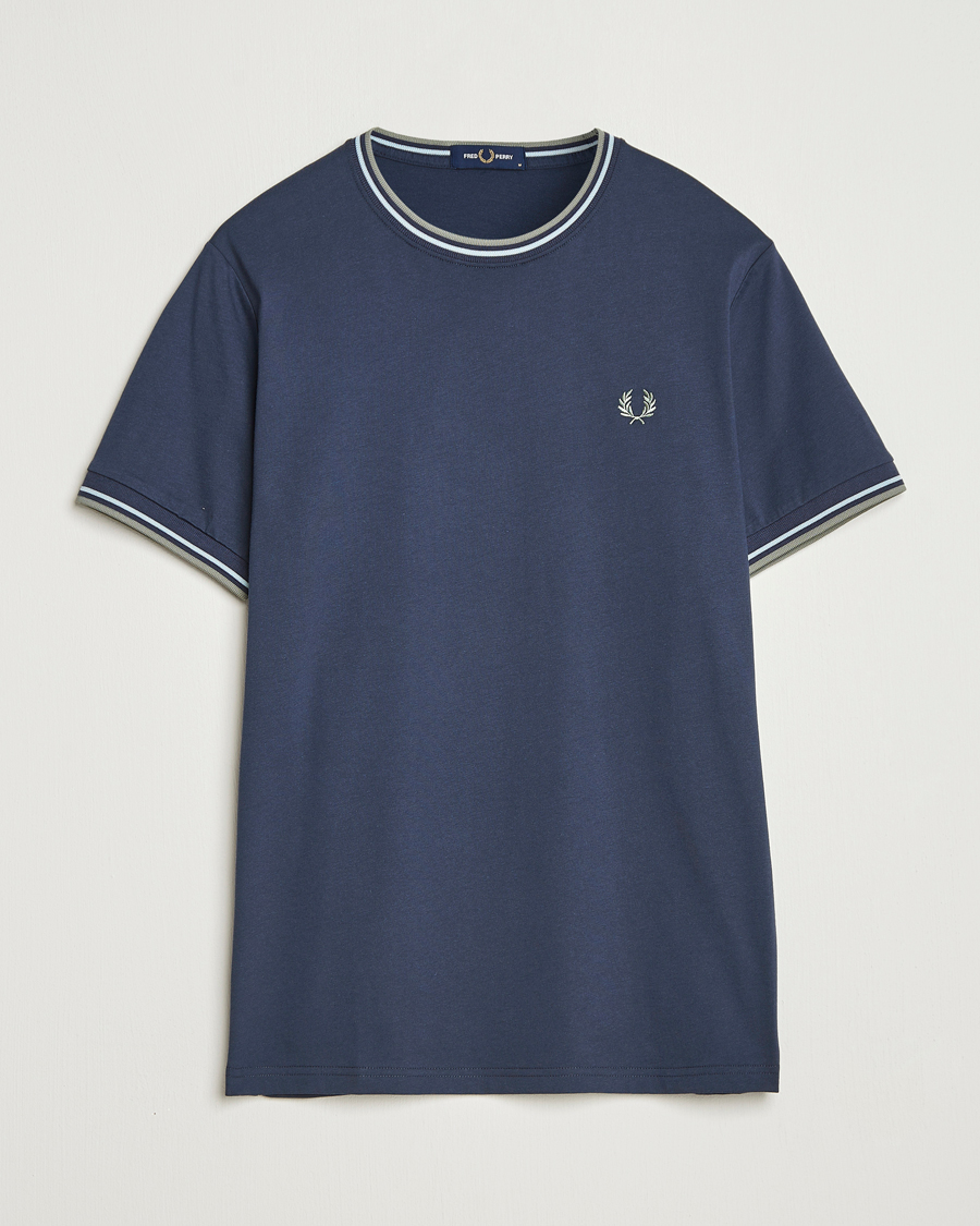 Men | T-Shirts | Fred Perry | Twin Tipped T-Shirt Dark Airforce