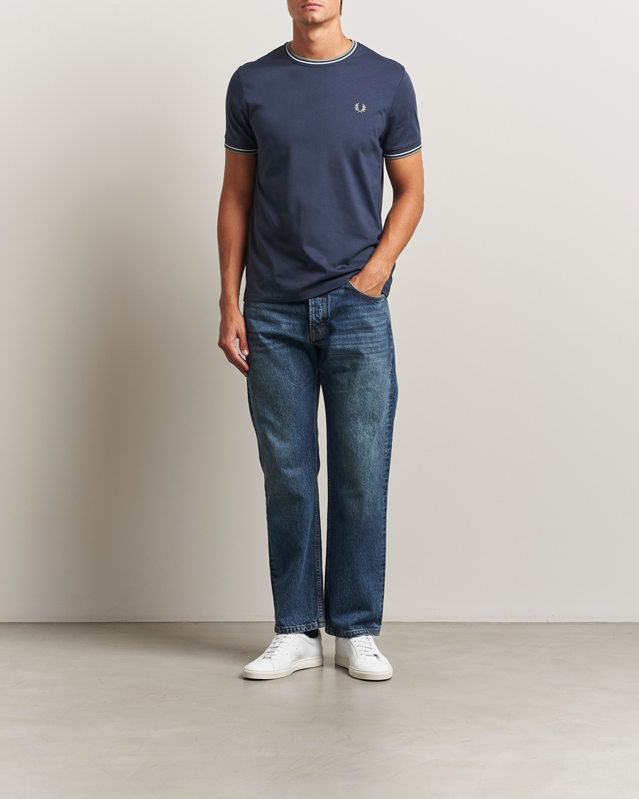 Men | T-Shirts | Fred Perry | Twin Tipped T-Shirt Dark Airforce