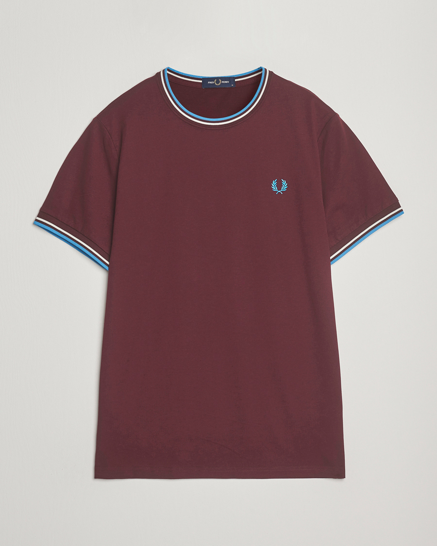 Men | T-Shirts | Fred Perry | Twin Tipped T-Shirt Oxblood