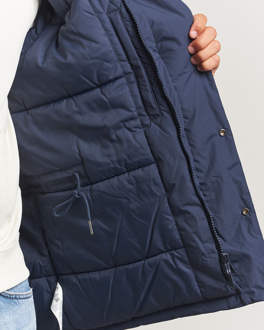 Men | Coats & Jackets | Fred Perry | Stockport Padded Hooded Jacket Dark Airforce