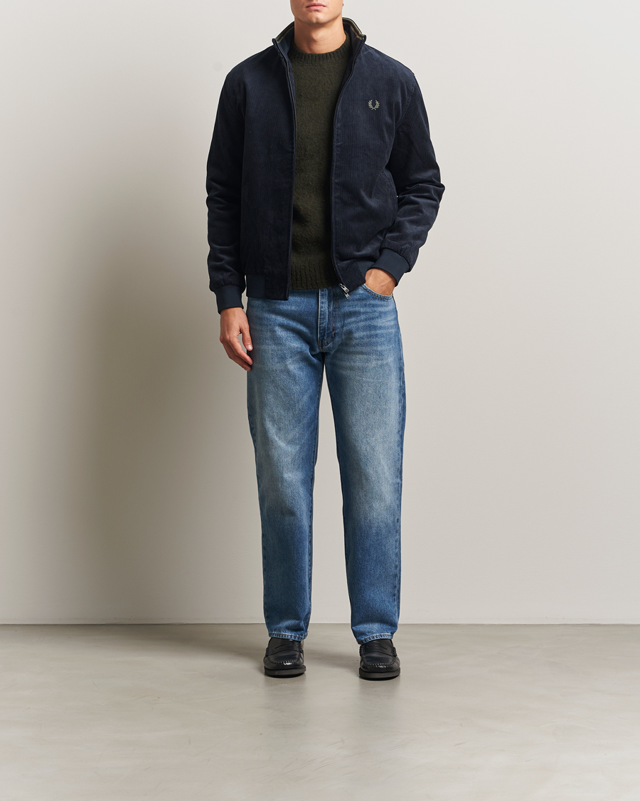 Men | Coats & Jackets | Fred Perry | Brentham Corduroy Jacket Navy