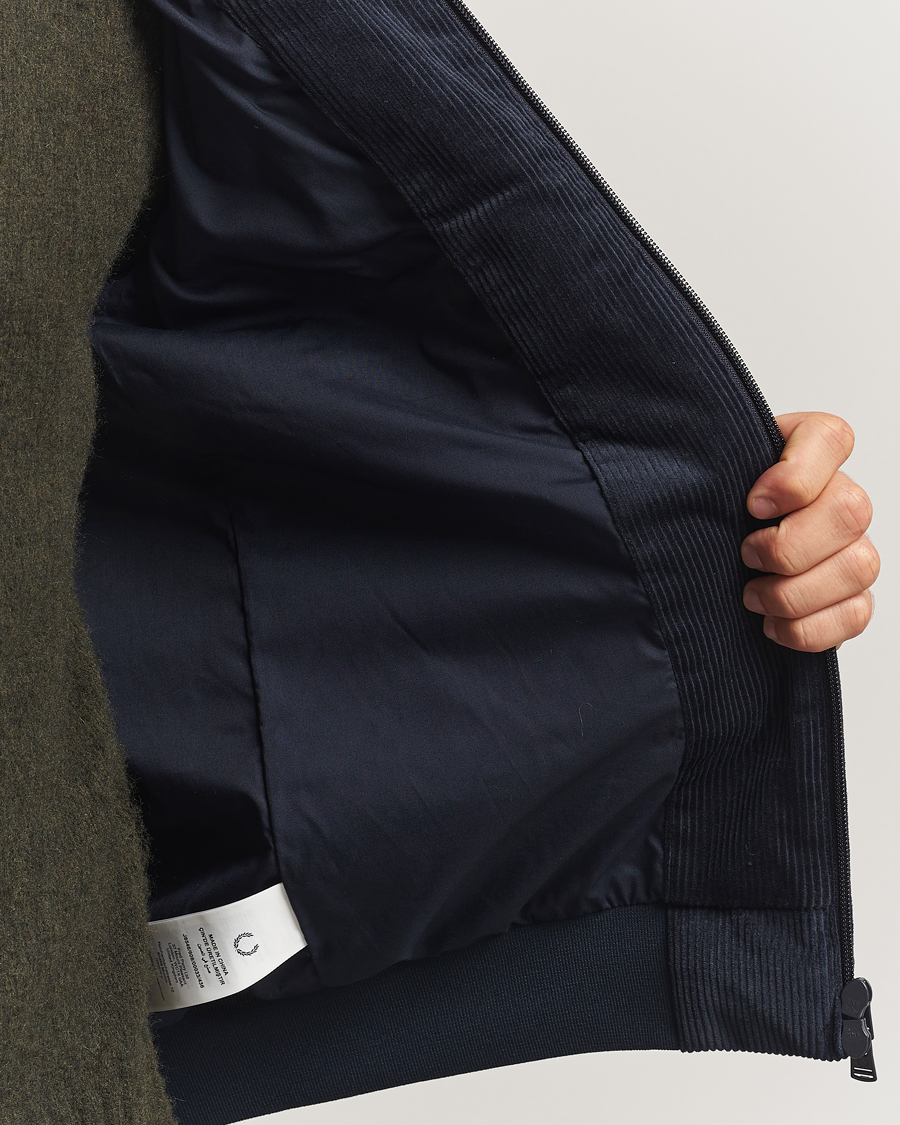 Men | Coats & Jackets | Fred Perry | Brentham Corduroy Jacket Navy