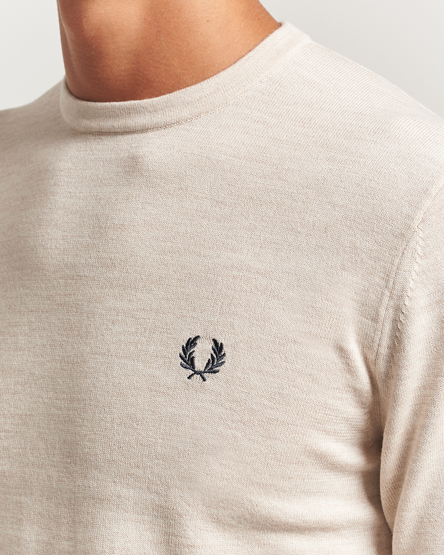 Men | Sweaters & Knitwear | Fred Perry | Classic Crew Neck Jumper Porrigde Marl