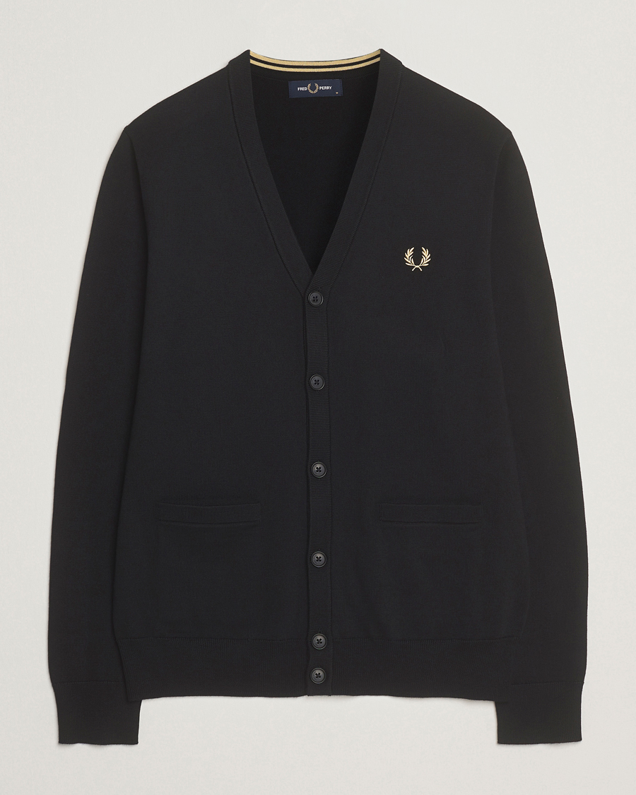 Men | Sweaters & Knitwear | Fred Perry | Classic Cardigan Black