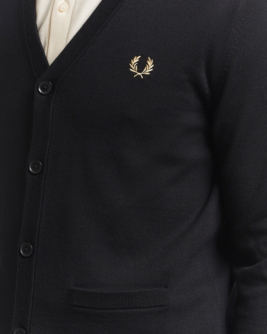 Men | Sweaters & Knitwear | Fred Perry | Classic Cardigan Black
