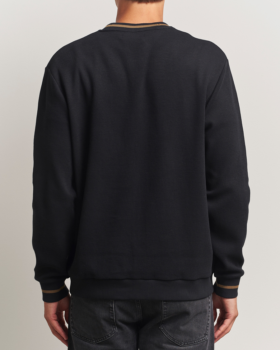 Fred Perry Tipped Pique Textured Cardigan Black at CareOfCarl.com