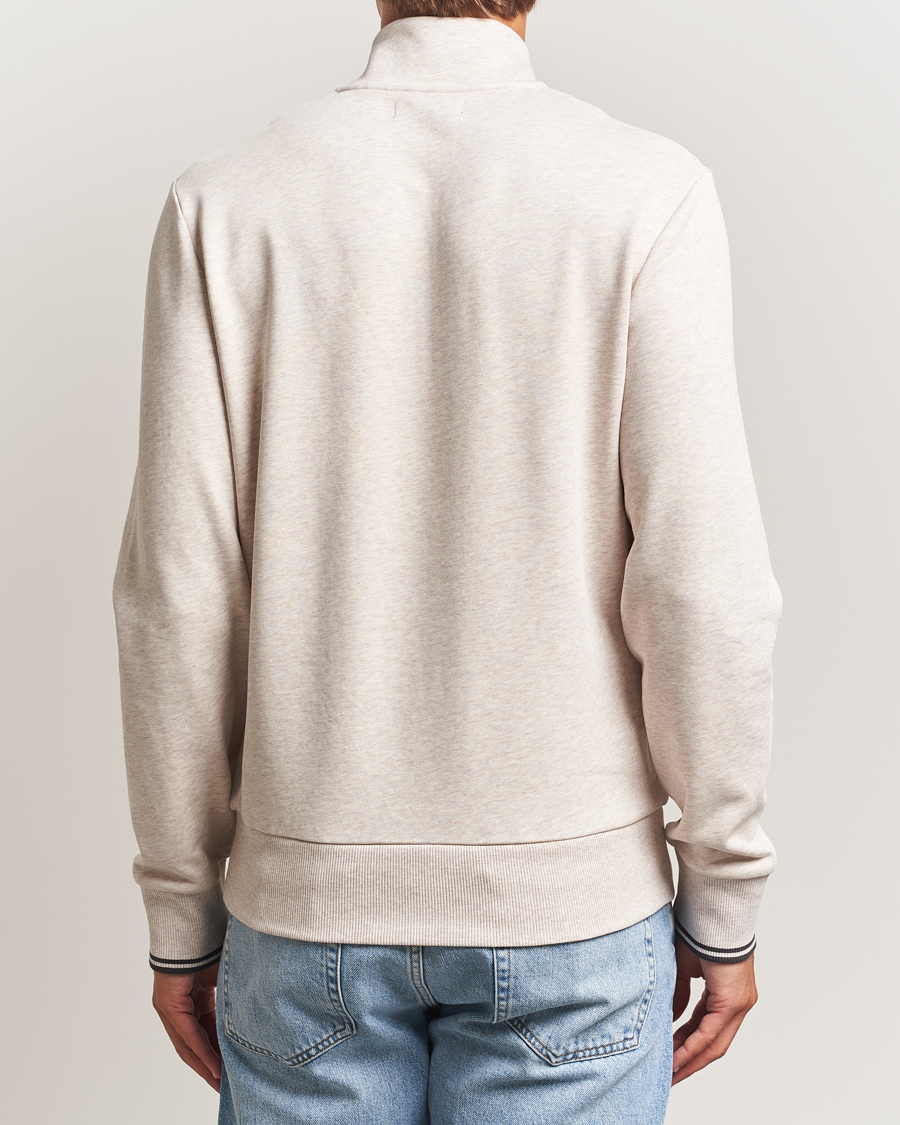 Men | Sweaters & Knitwear | Fred Perry | Half Zip Sweatshirt Porrigde Marl