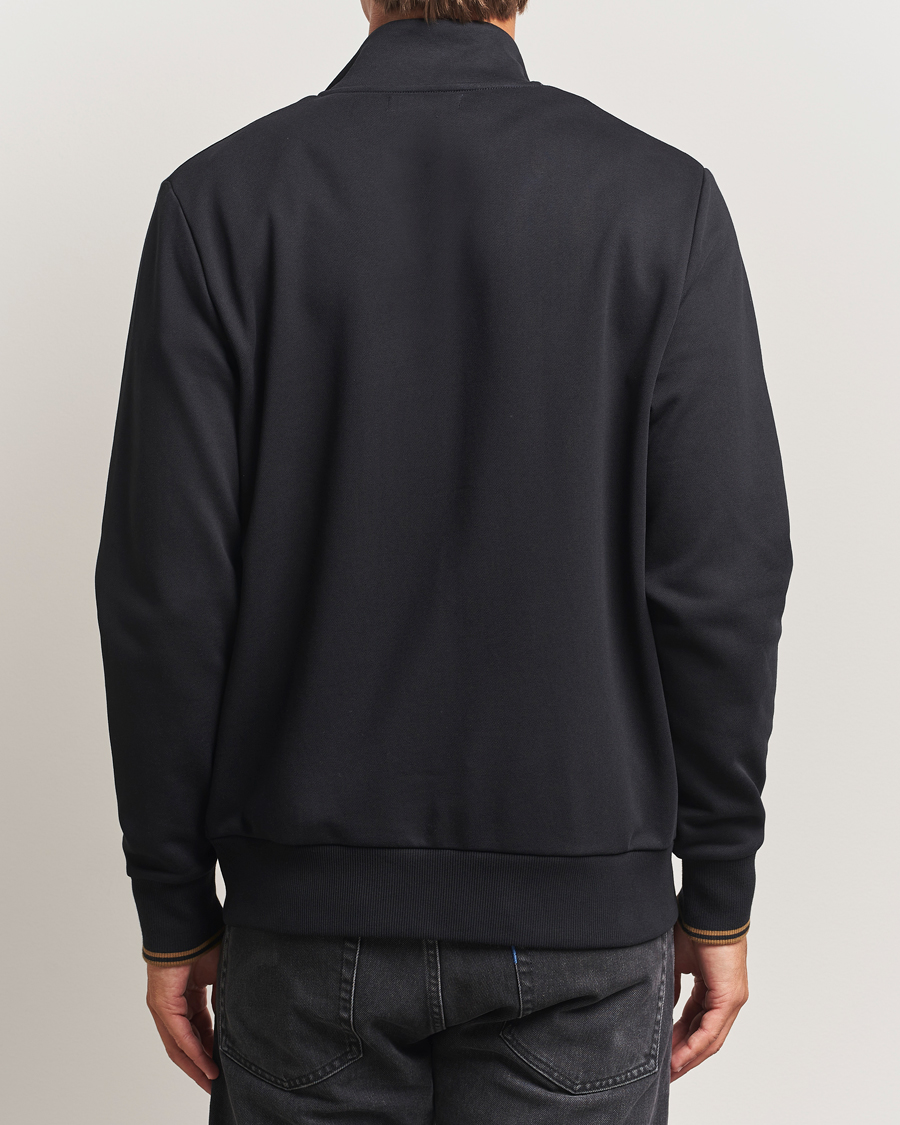 Men | Sweaters & Knitwear | Fred Perry | Full Zip Sweatshirt Black