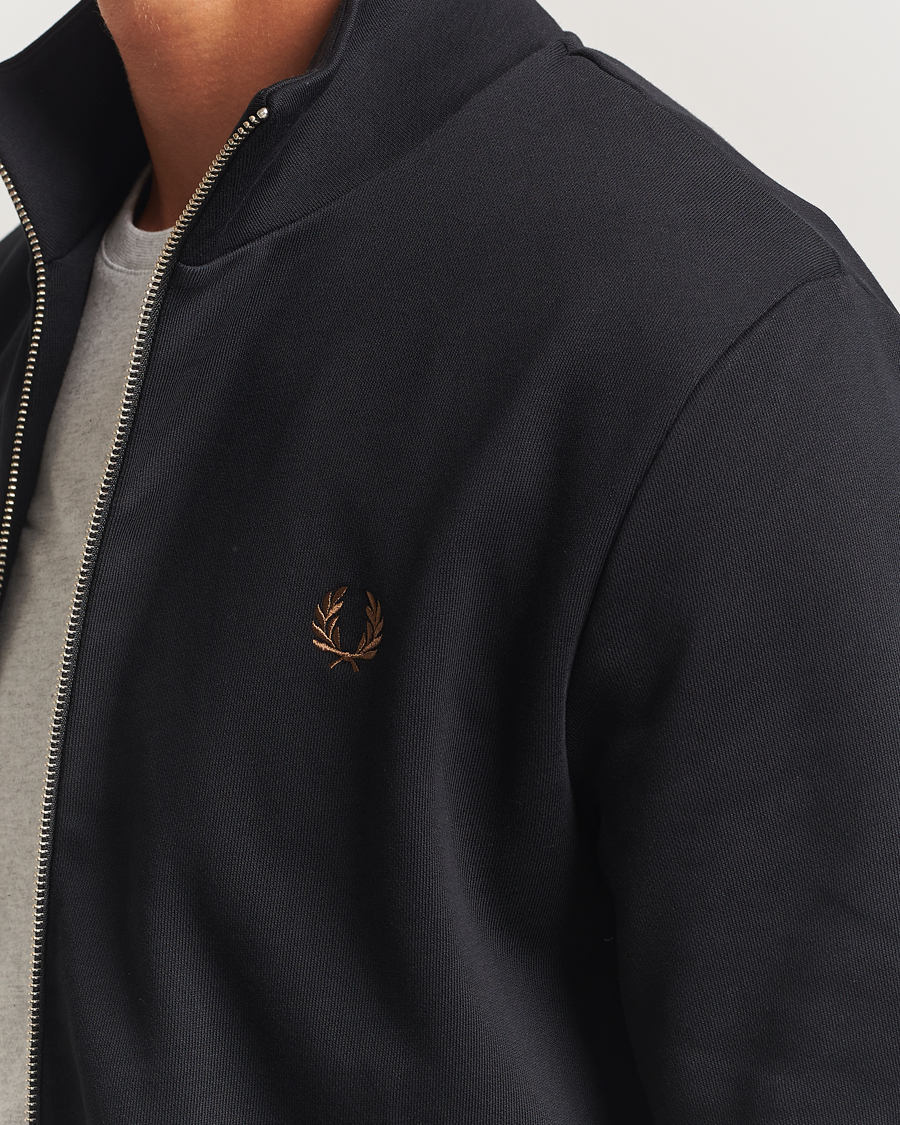 Men | Sweaters & Knitwear | Fred Perry | Full Zip Sweatshirt Black