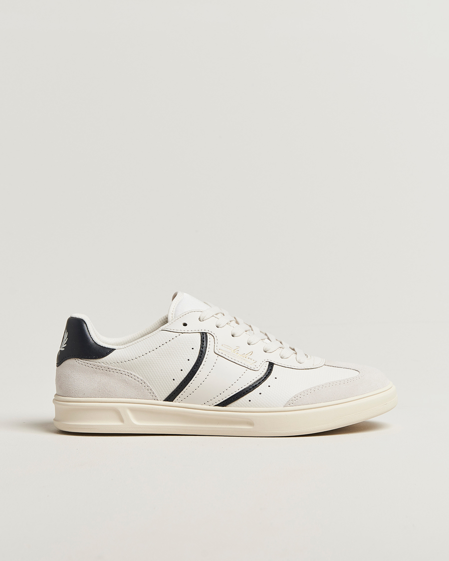 Men | Sneakers | Fred Perry | B4 Leather/Suede Sneaker Snow White