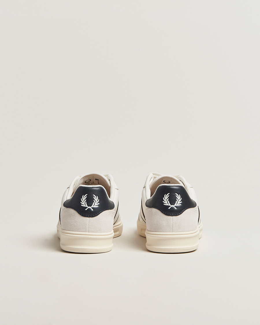 Men | Sneakers | Fred Perry | B4 Leather/Suede Sneaker Snow White