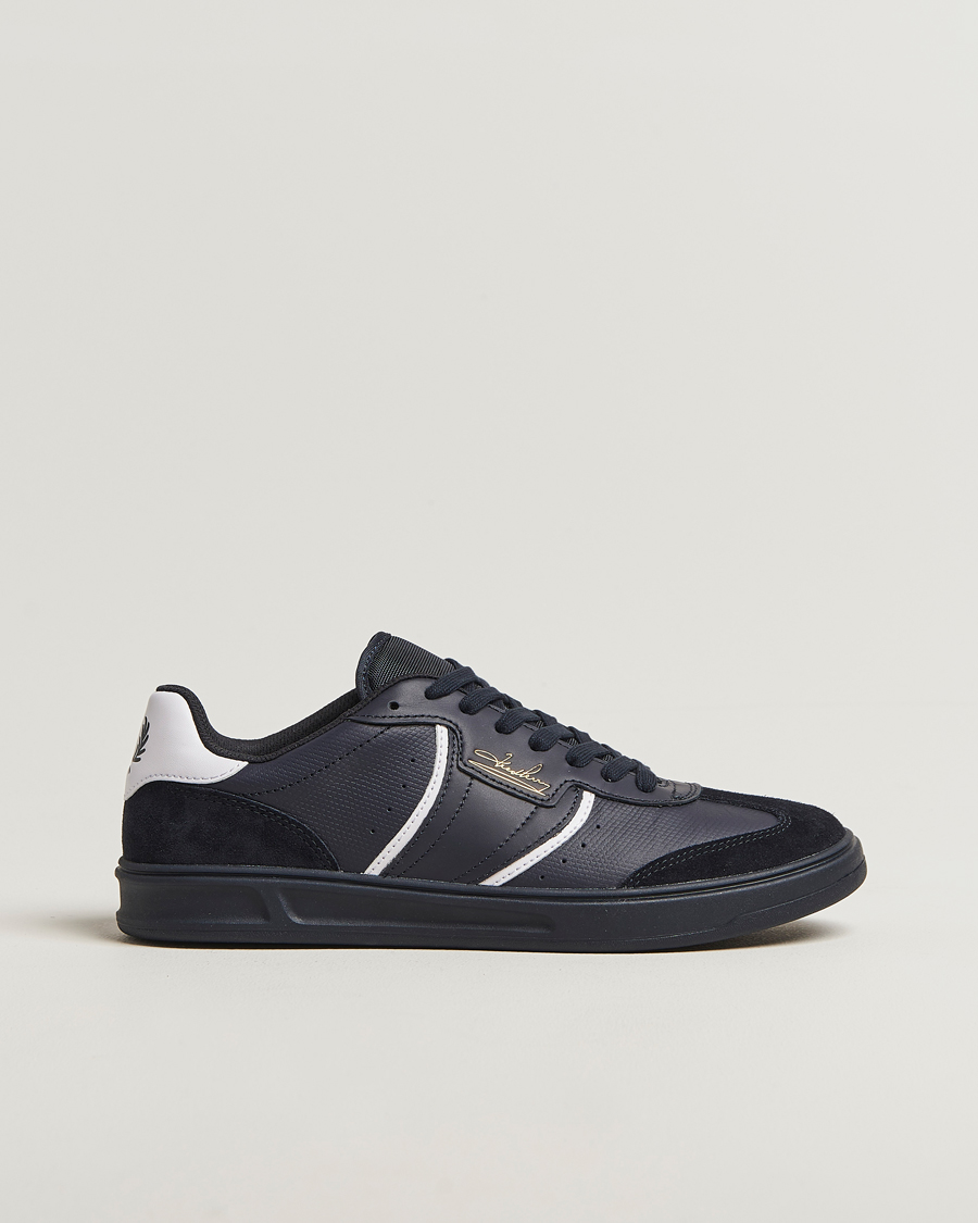 Men | Sneakers | Fred Perry | B4 Leather/Suede Sneaker Navy