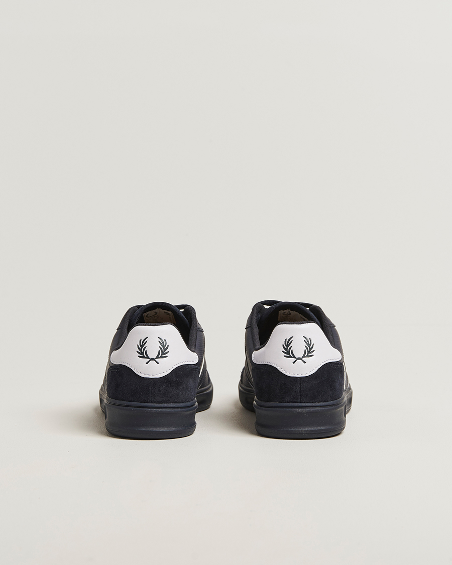Men | Sneakers | Fred Perry | B4 Leather/Suede Sneaker Navy