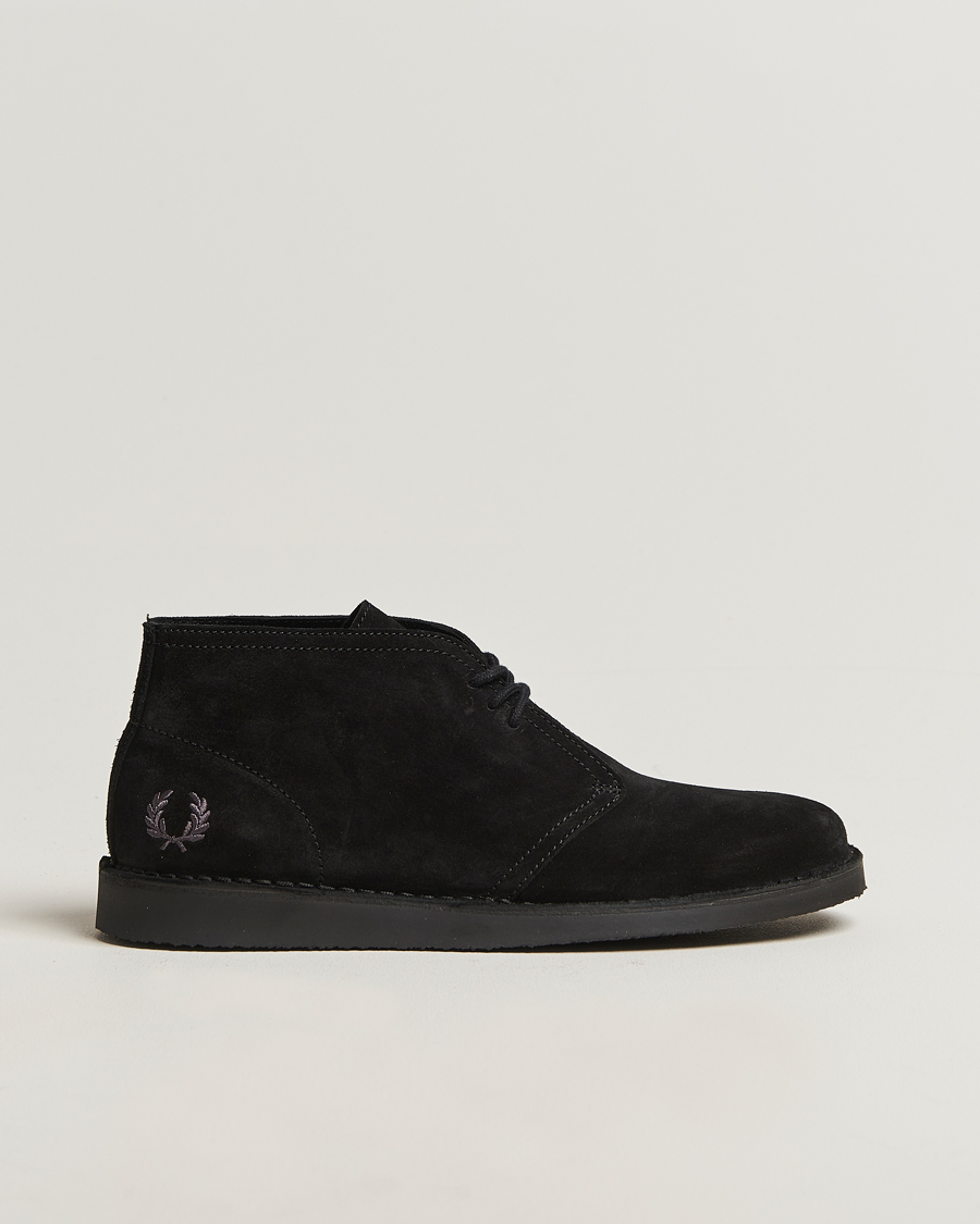 Men | Boots | Fred Perry | Hawley Suede Chukka Boot Black