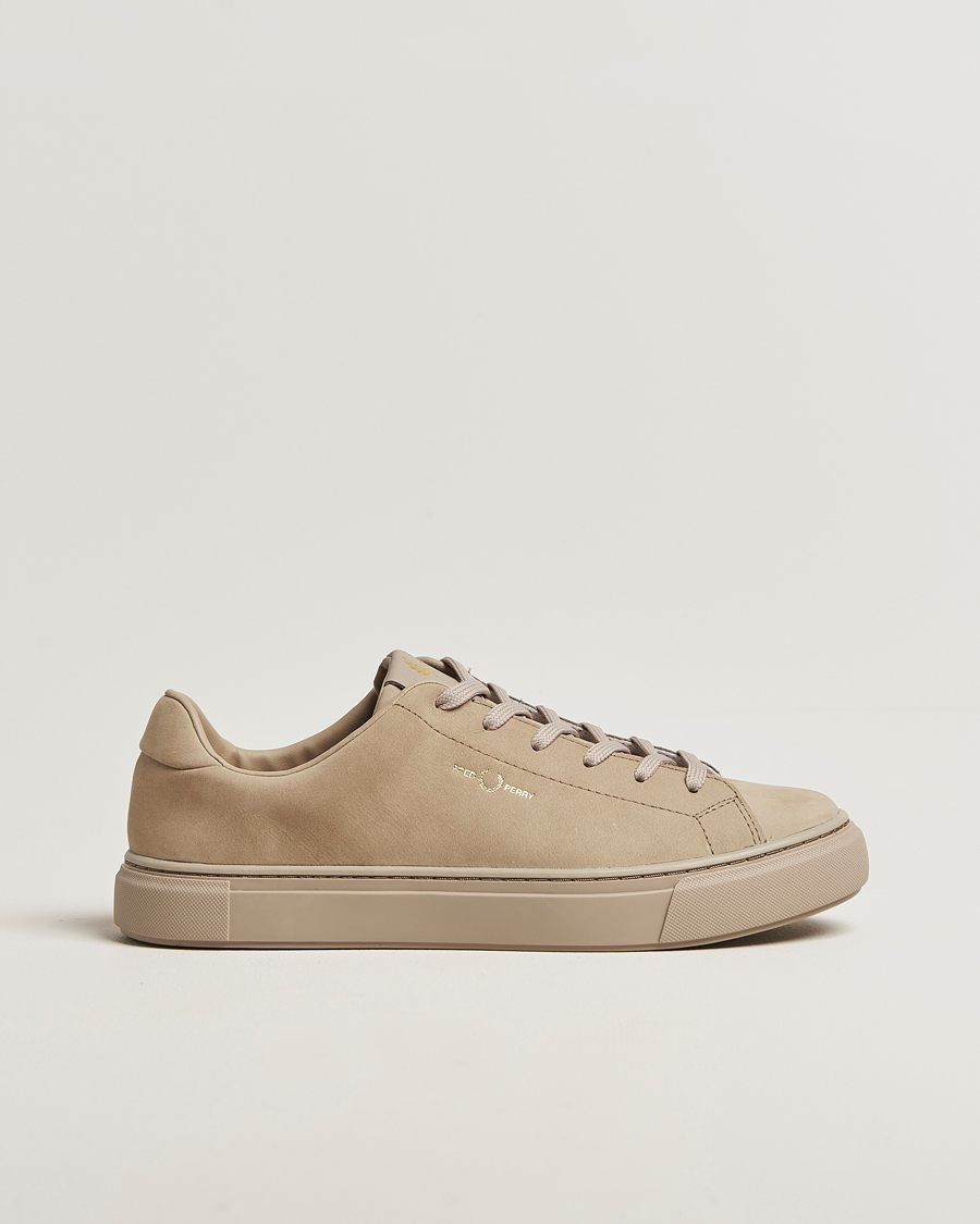 Fred Perry B71 Nubuck Sneaker Warm Oat at CareOfCarl.com
