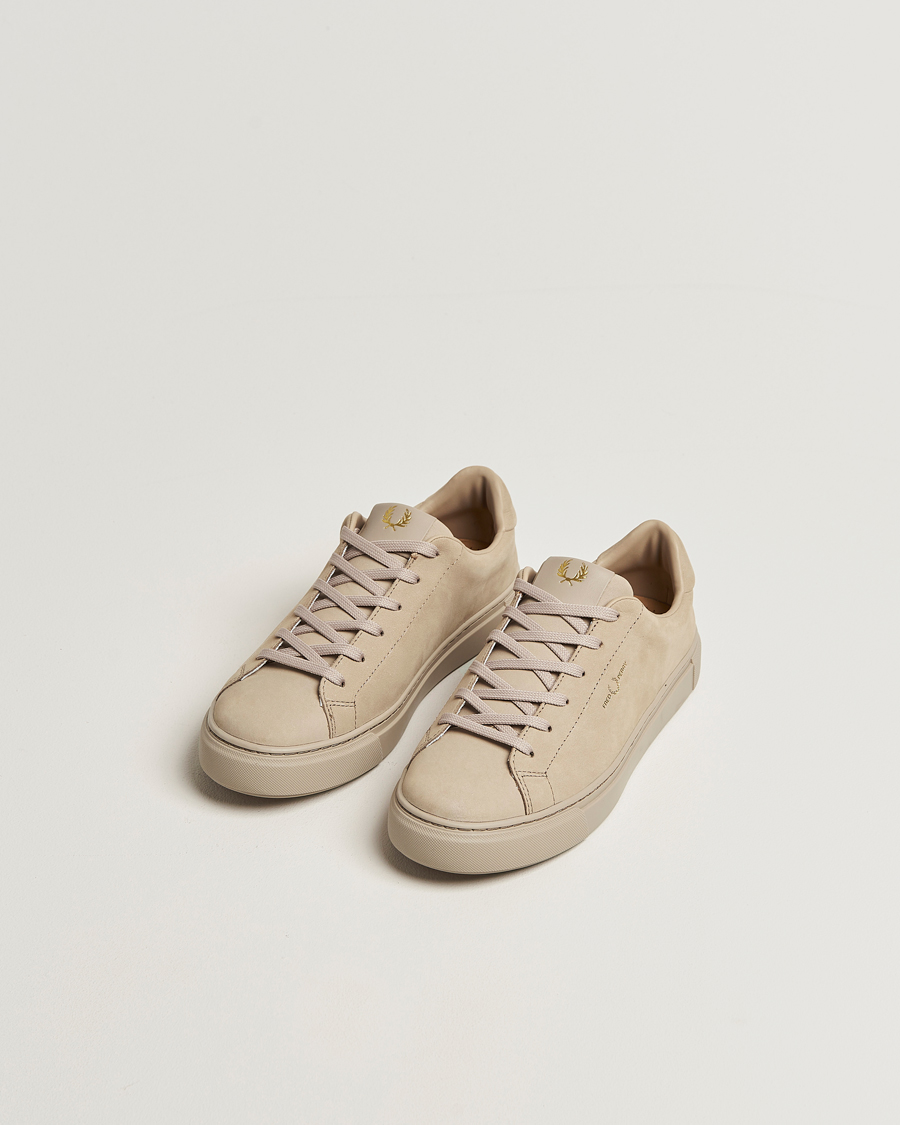 Fred Perry B71 Nubuck Sneaker Warm Oat at CareOfCarl.com