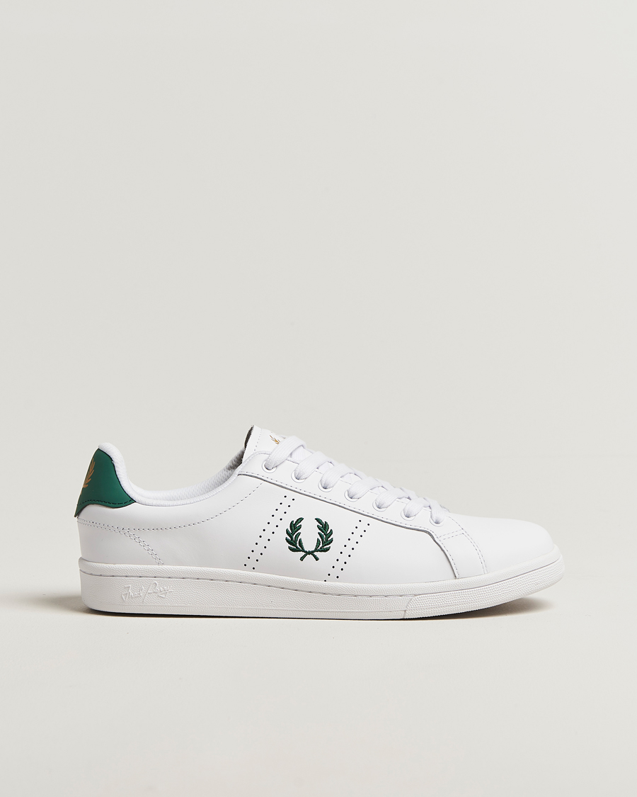 Men | Sneakers | Fred Perry | B721 Leather Sneakers White/Green