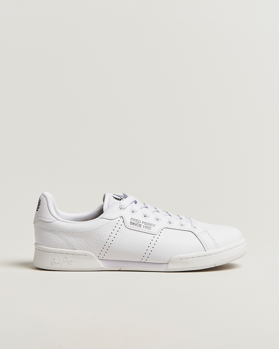 Men | Sneakers | Fred Perry | B722 Textured Leather Sneaker White