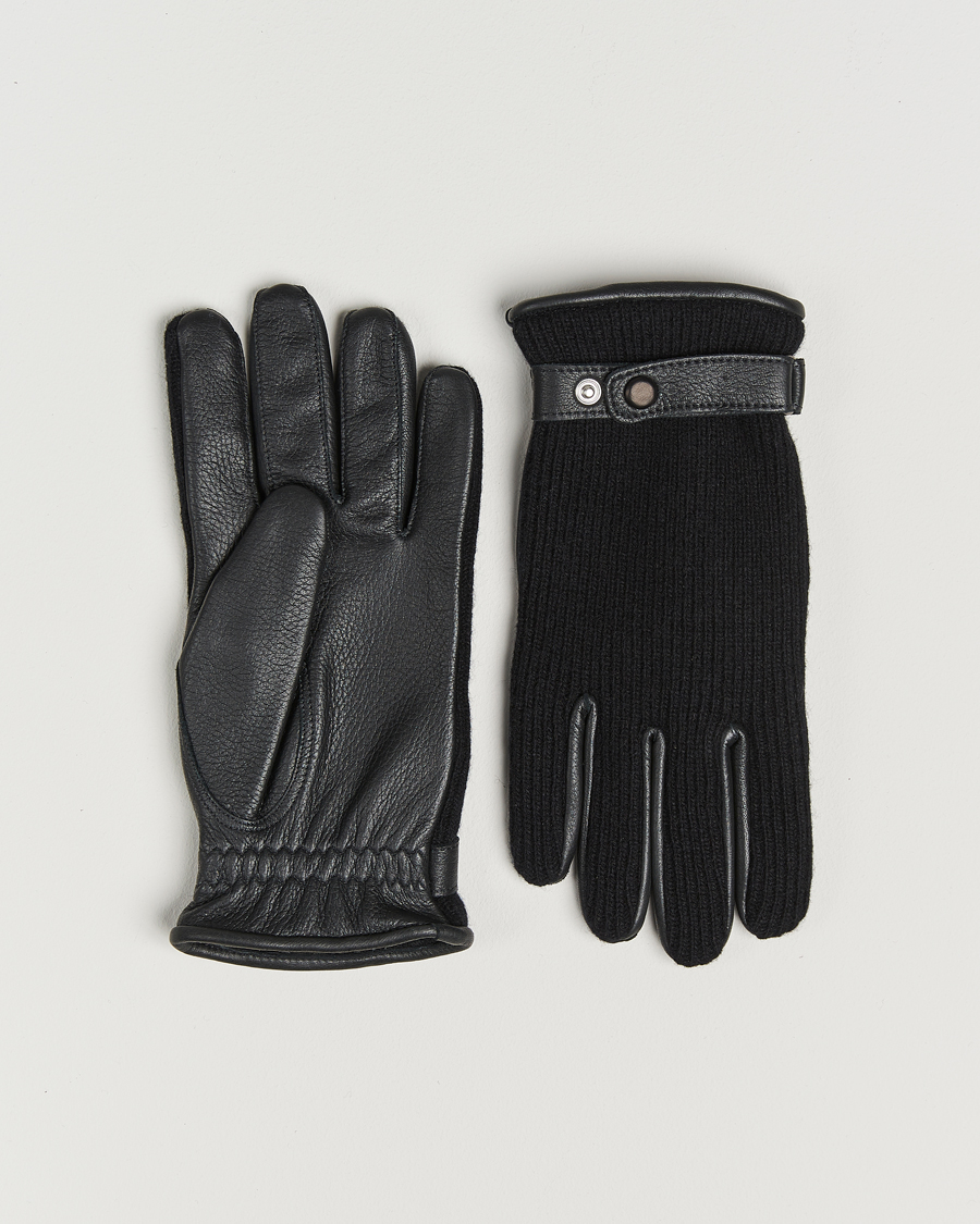 Men | Gloves | Hestra | Christopher Cashmere/Elkskin Glove Black