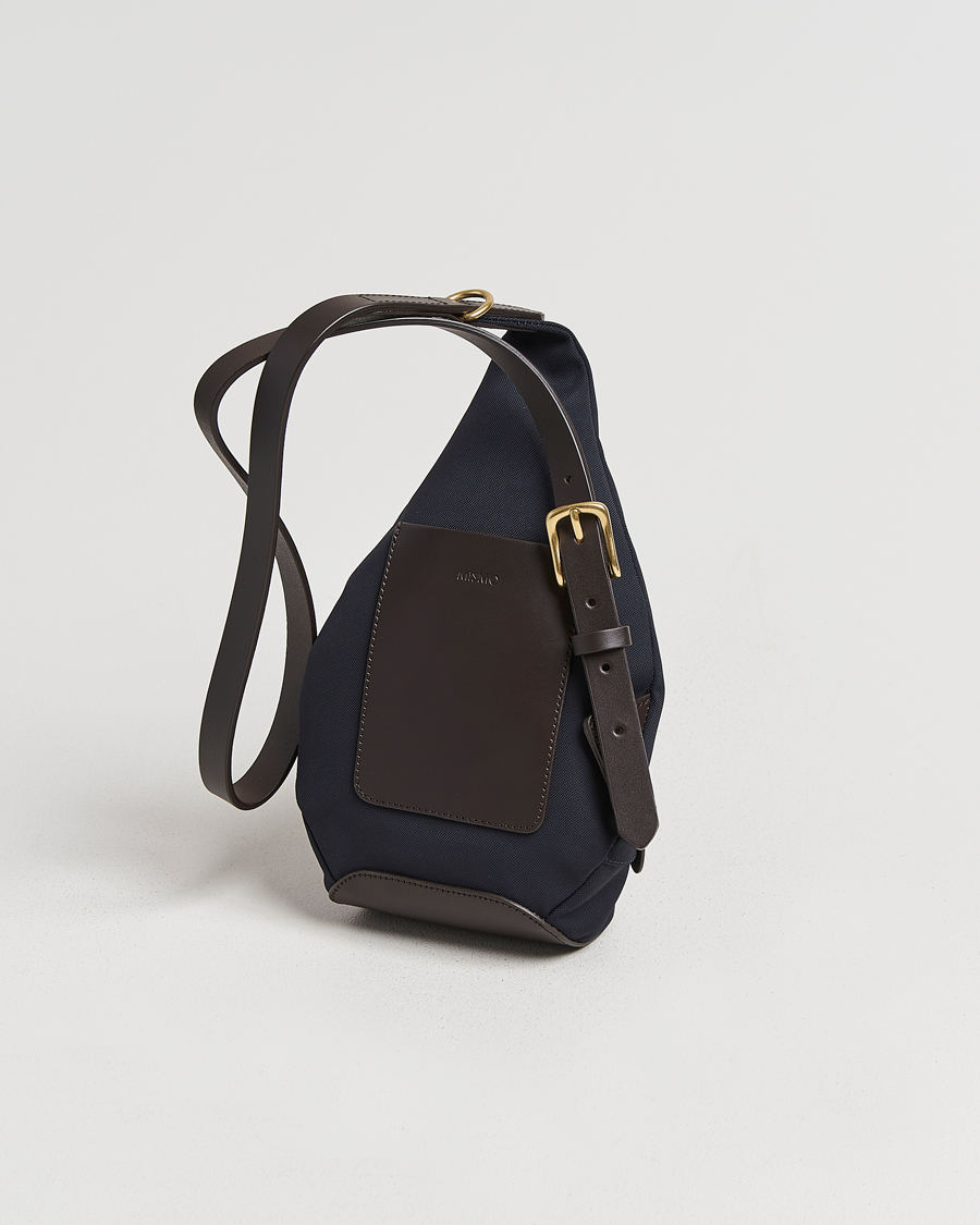 Men | Bags | Mismo | M/S Drop Crossbody Bag Navy/Dark Brown