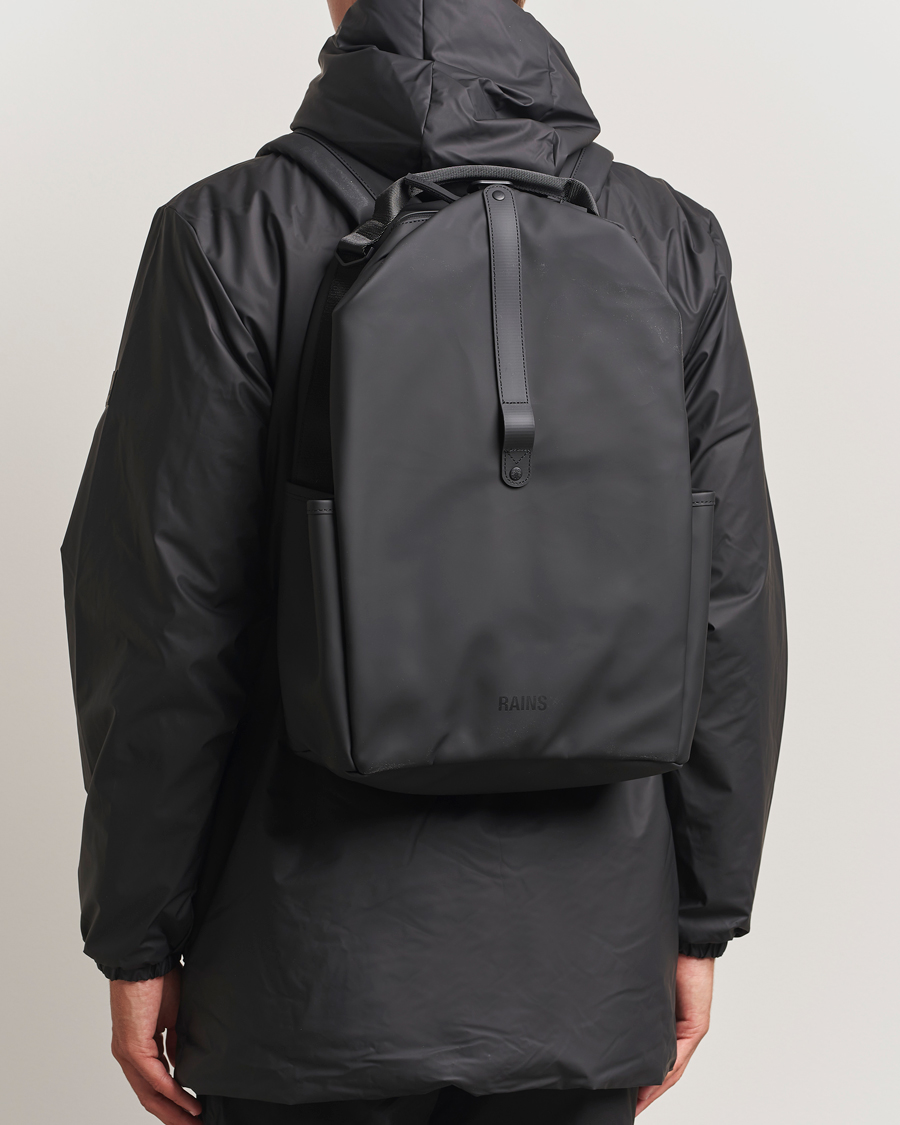 Men | Bags | RAINS | Clip Front Backpack Black