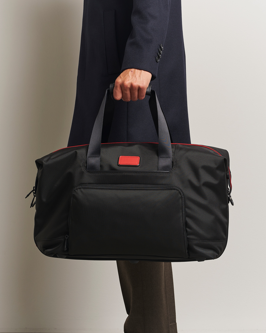 TUMI Alpha 3 Double Expansion Travel Satchel Black/Red at