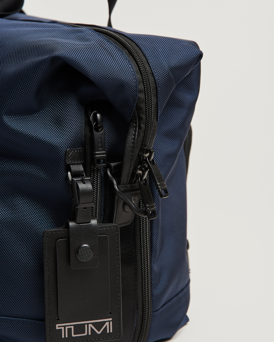 TUMI Alpha 3 Double Expansion Travel Satchel Navy at CareOfCarl.com