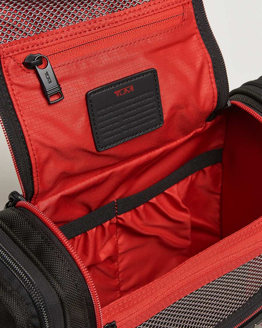 Men | TUMI Alpha 3 Hanging Travel Kit Black/Red | TUMI | Alpha 3 Hanging Travel Kit Black/Red