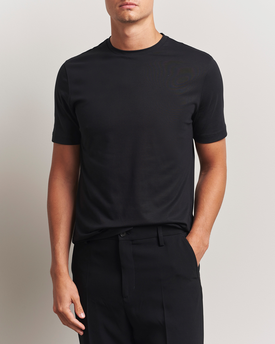 Men | T-Shirts | Stenströms | Supima Cotton T-Shirt Black
