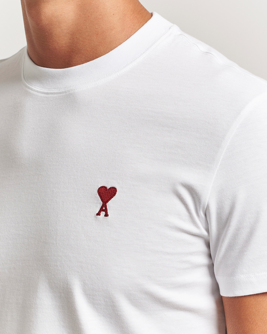 AMI Heart Logo T-Shirt White at CareOfCarl.com