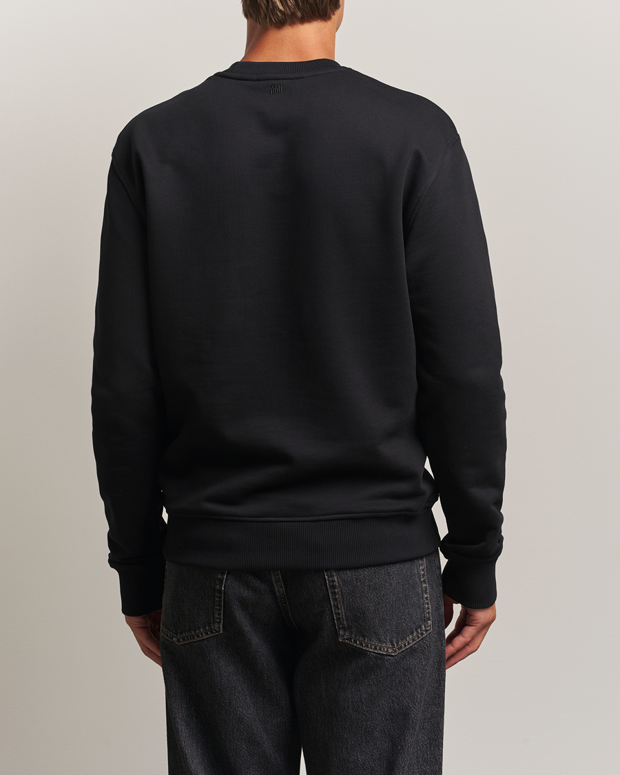 Men | Sweaters & Knitwear | AMI | Heart Logo Sweatshirt Black