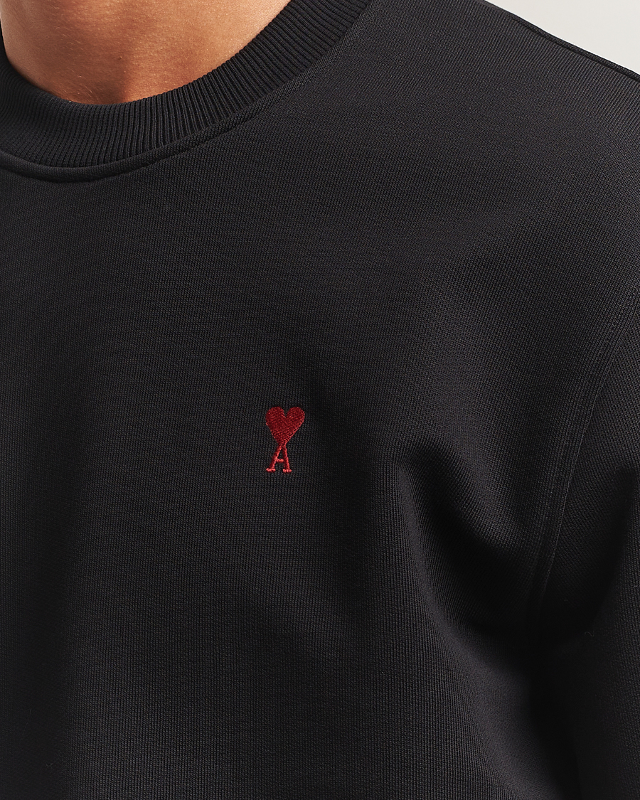 Men | Sweaters & Knitwear | AMI | Heart Logo Sweatshirt Black