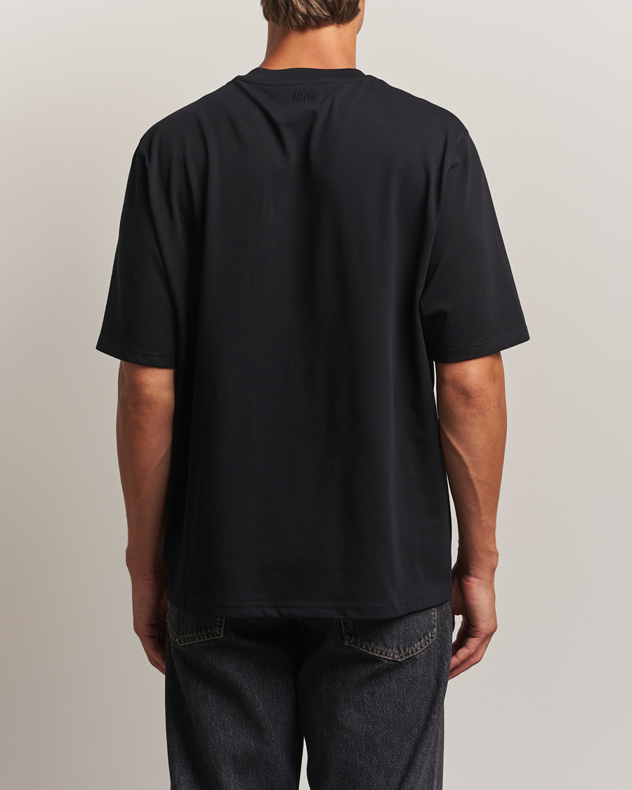 Men | T-Shirts | AMI | Tonal Heart Logo T-Shirt Black