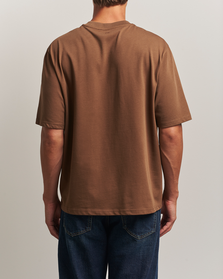 Men | T-Shirts | AMI | Tonal Heart Logo T-Shirt Noisette