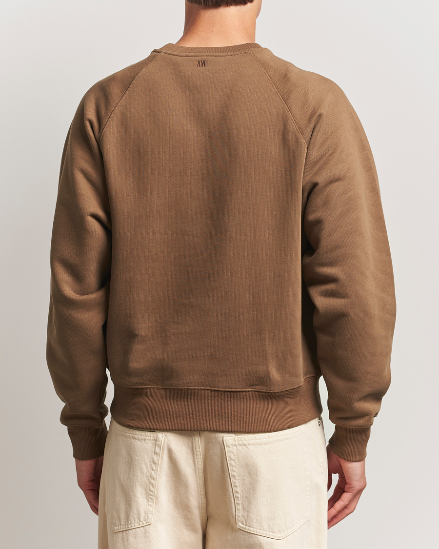 Men | Sweaters & Knitwear | AMI | Tonal Heart Logo Sweatshirt Noisette