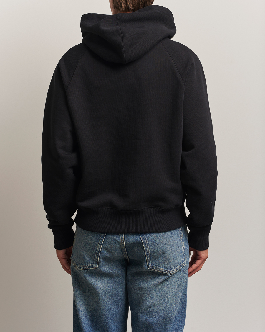 Men | Sweaters & Knitwear | AMI | Tonal Heart Logo Hoodie Black