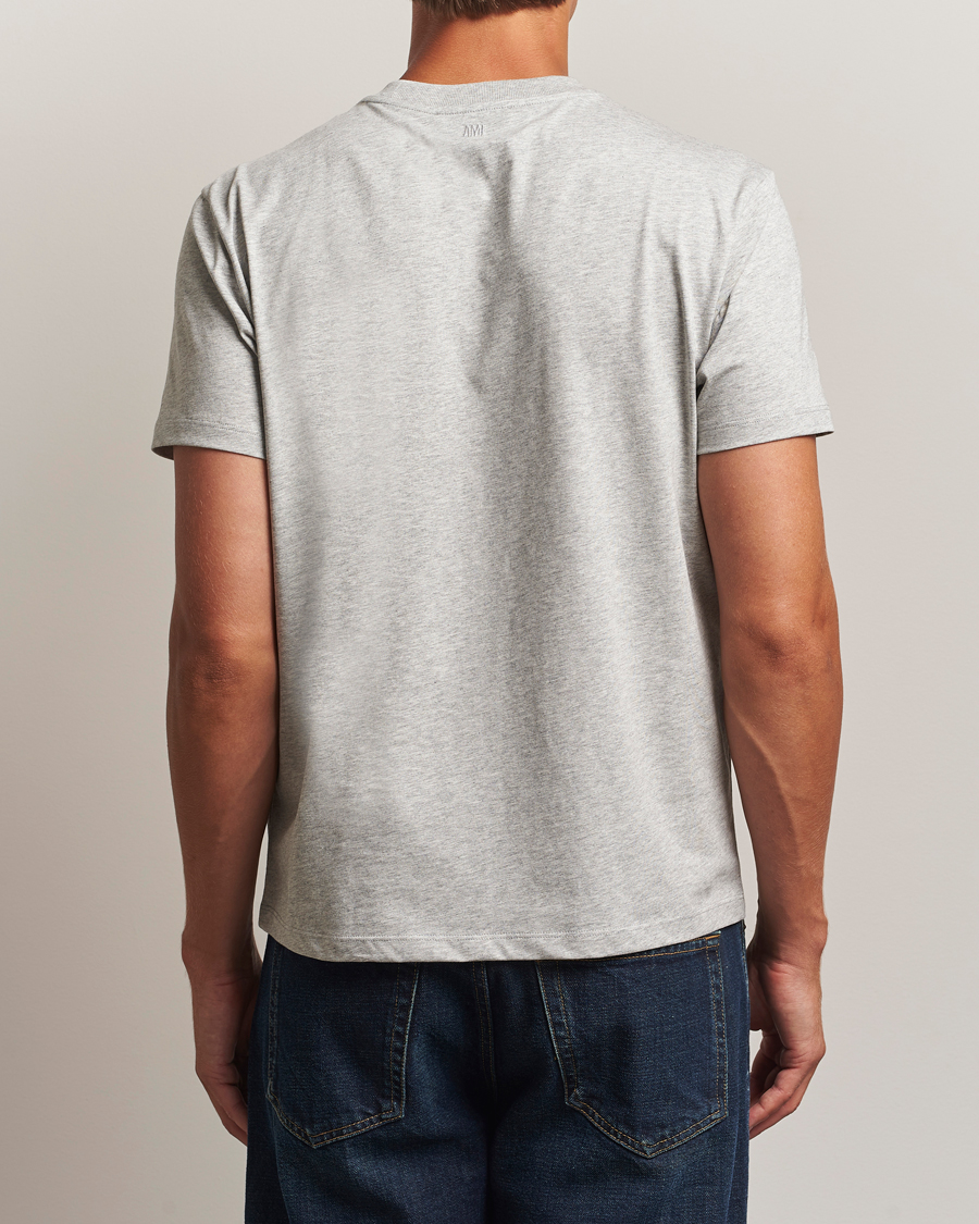Men | T-Shirts | AMI | Black Heart Logo T-Shirt Grey Heather