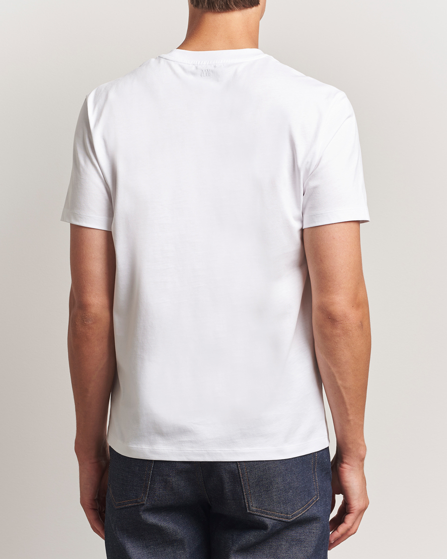 Men | T-Shirts | AMI | Contrast Heart Logo T-Shirt White