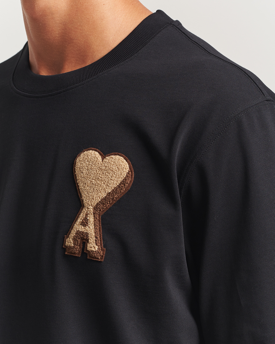 Men | T-Shirts | AMI | Patch Heart T-Shirt Black