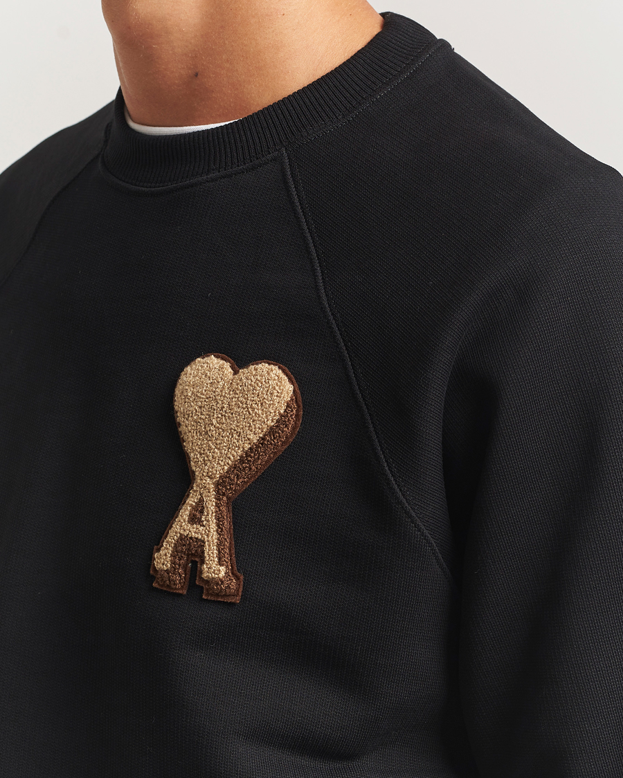 Men | Sweaters & Knitwear | AMI | Patch Heart Sweatshirt Black