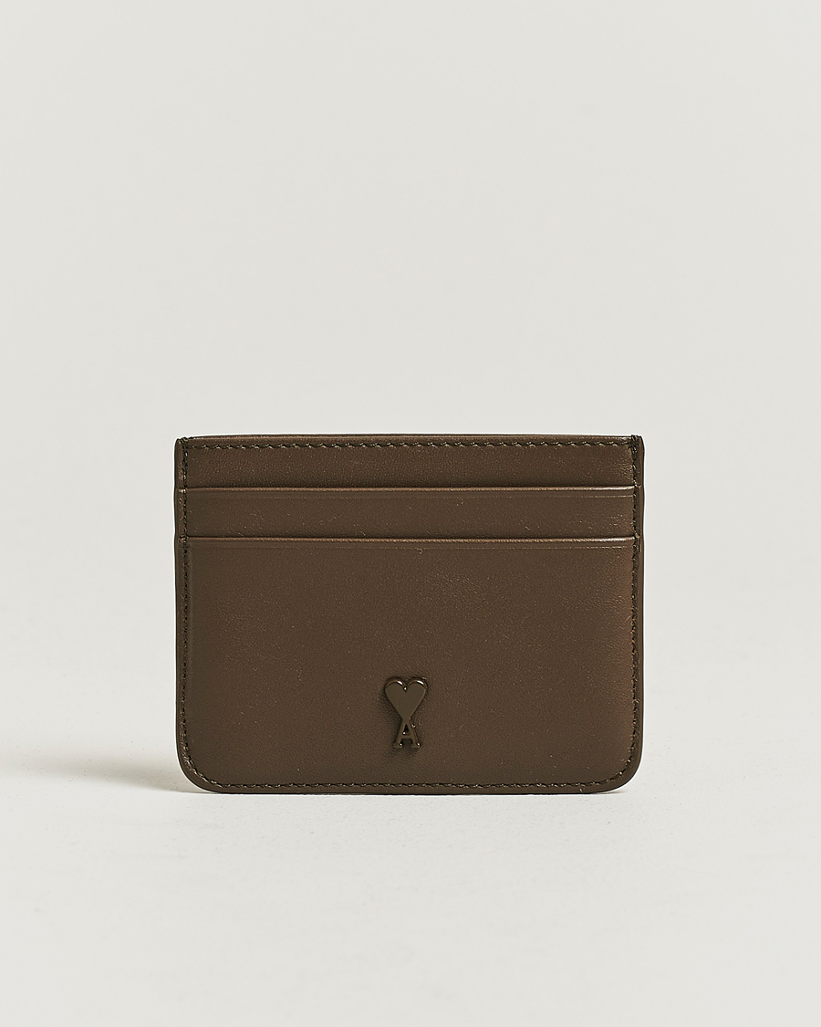 Men | Wallets | AMI | Tonal Heart Logo Card Holder Bronze