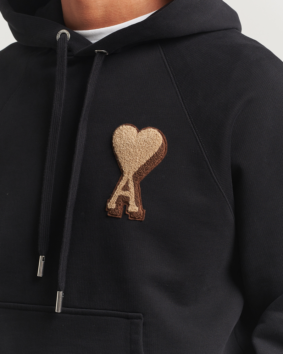 AMI Patch Heart Hoodie Black at CareOfCarl.com