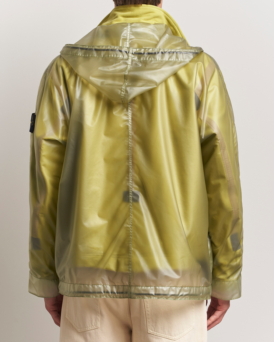 Stone Island Translusent Cover Moleskin Short Parka Green at